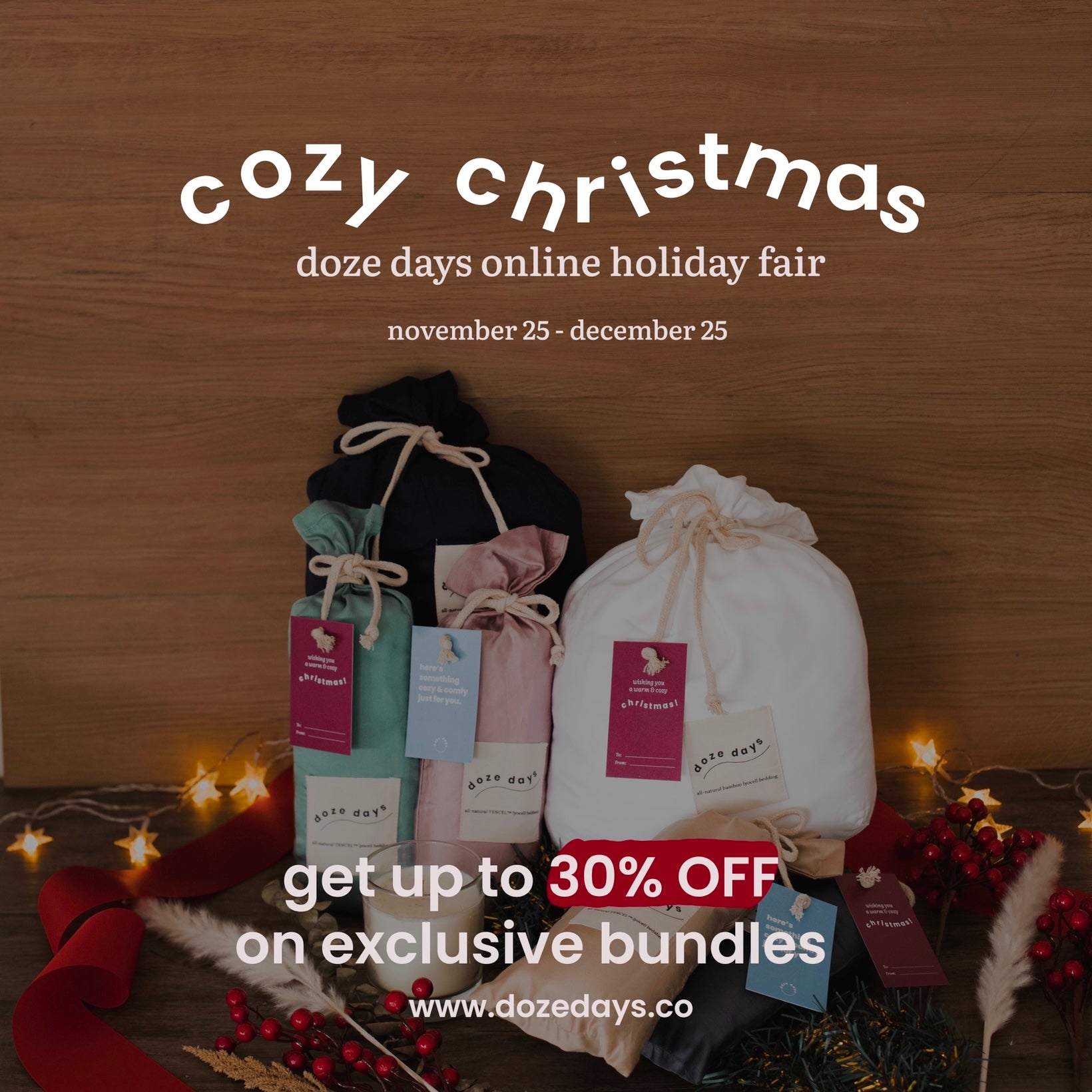 cozy christmas: doze days online holiday fair
