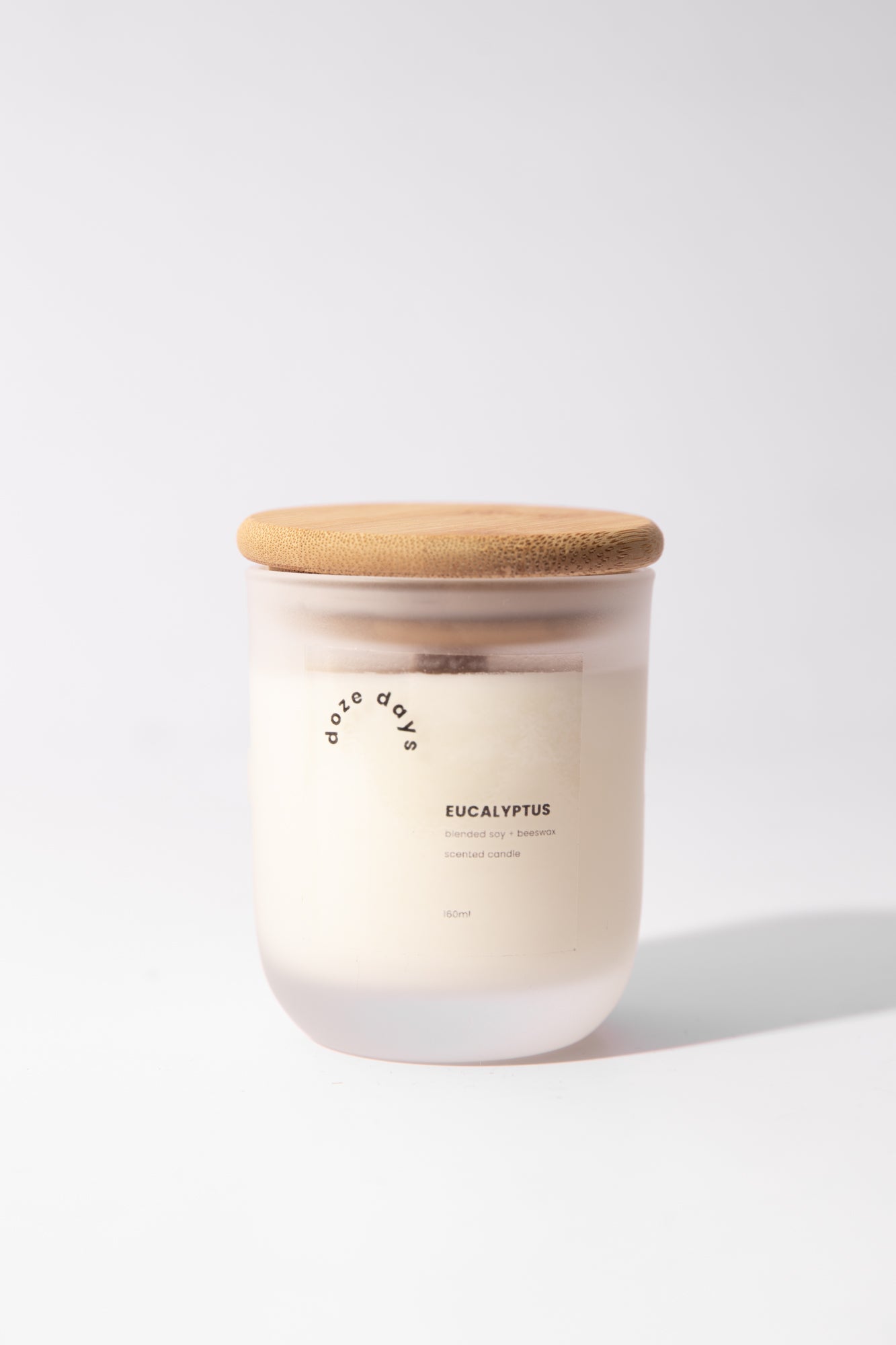 eucalyptus scented soy & beeswax candle
