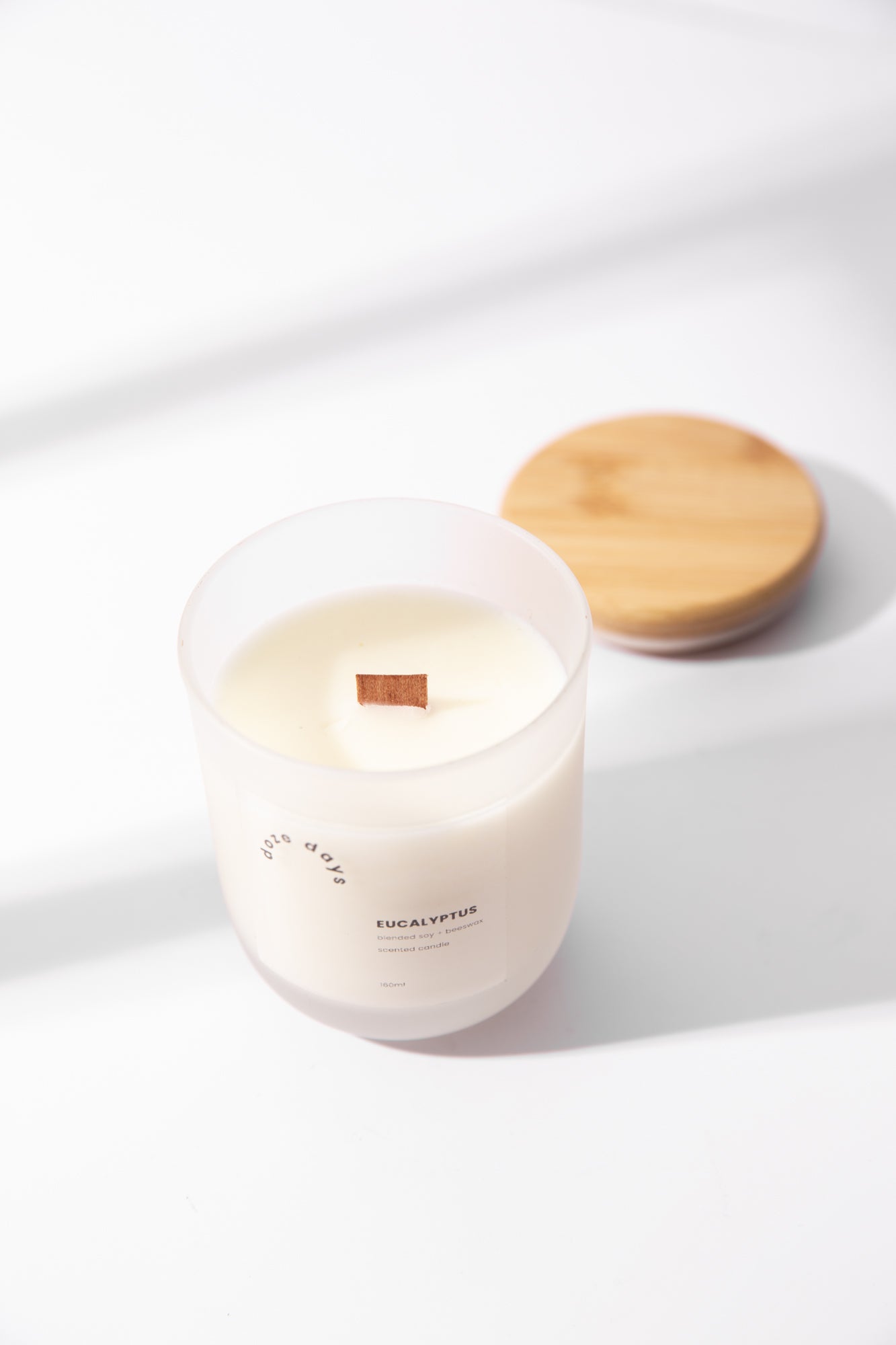 eucalyptus scented soy & beeswax candle