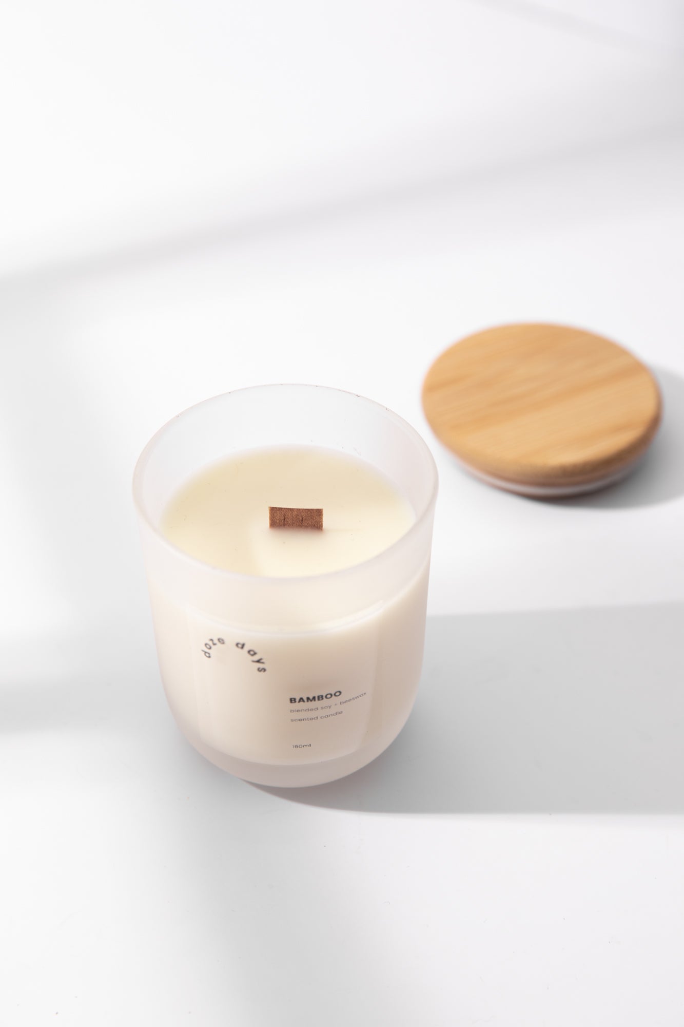 bamboo scented soy & beeswax candle